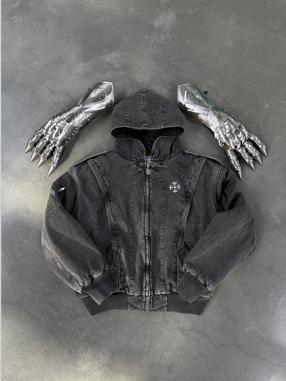 Forged Denim Bomber