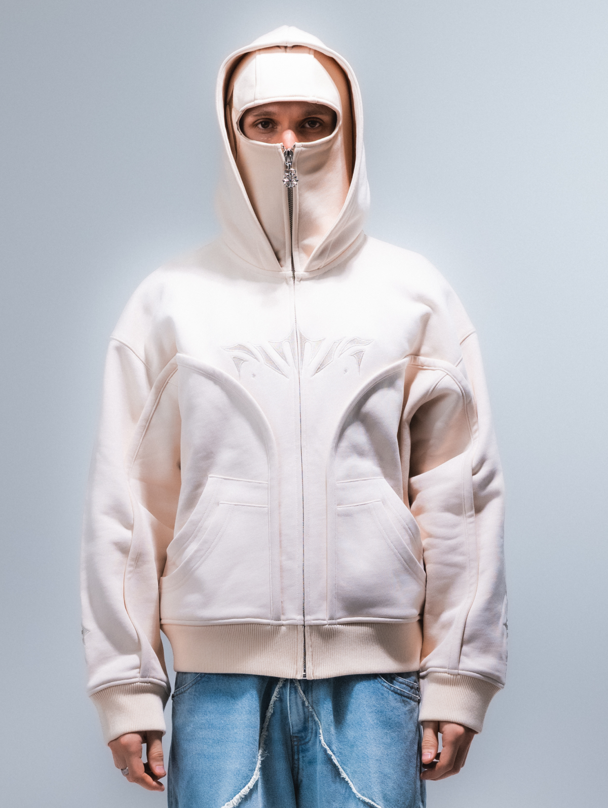 Beige Phantom Hoodie