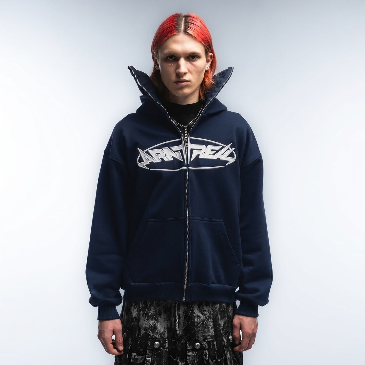 Zip Hoodie Cagoule Marine
