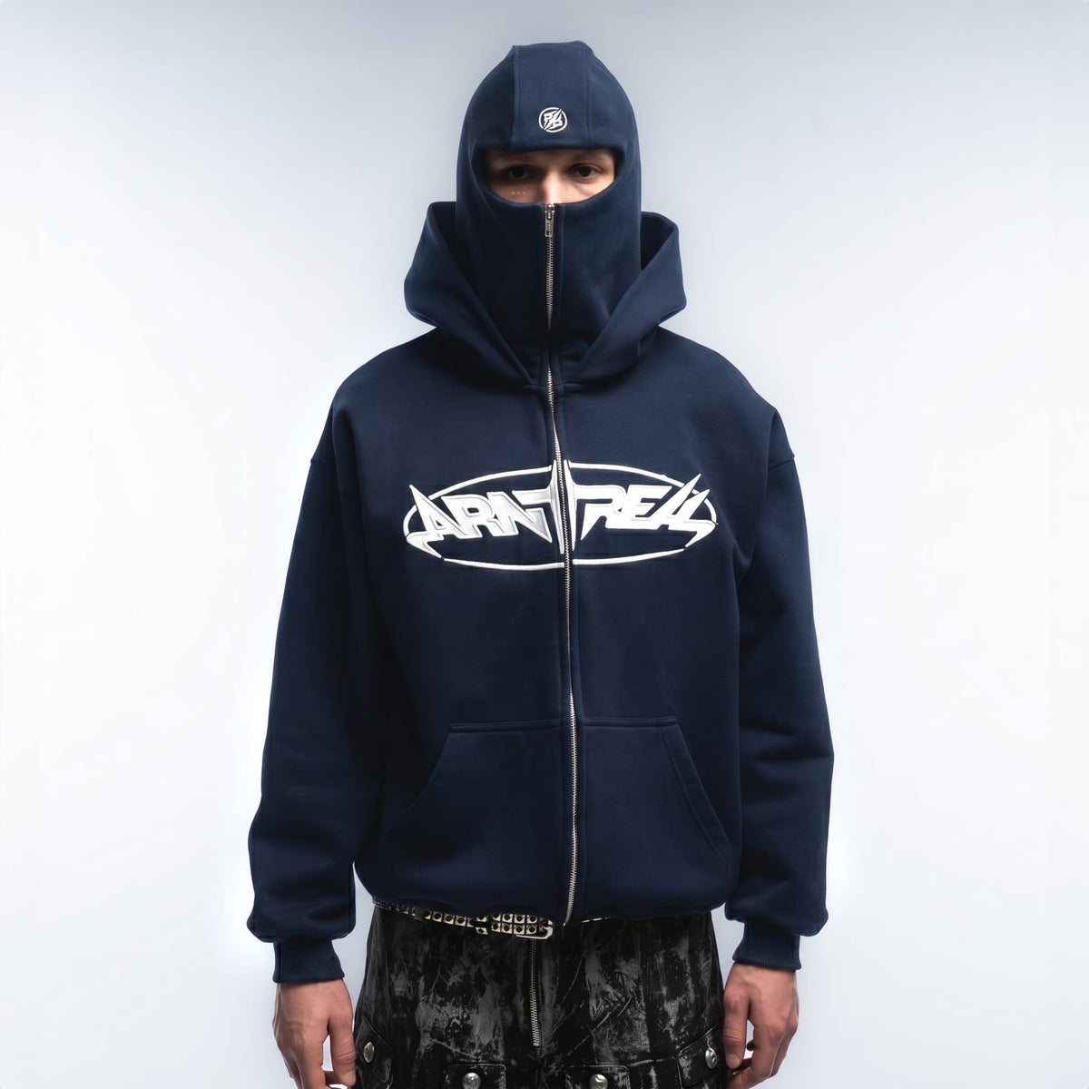 Zip Hoodie Cagoule Marine